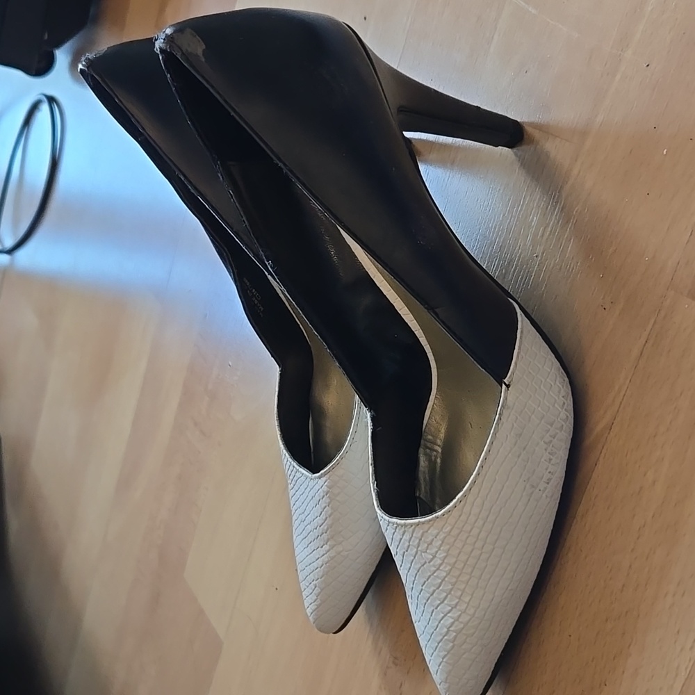 Retro Black & White Heels
